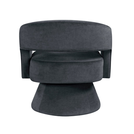 Lavon Dark Gray Swivel Chair by Homelegance at Eve Furniture