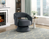 Lavon Dark Gray Swivel Chair by Homelegance at Eve Furniture