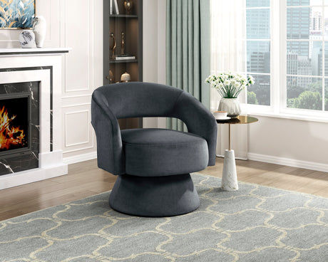 Lavon Dark Gray Swivel Chair by Homelegance at Eve Furniture