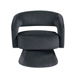 Lavon Dark Gray Swivel Chair by Homelegance at Eve Furniture
