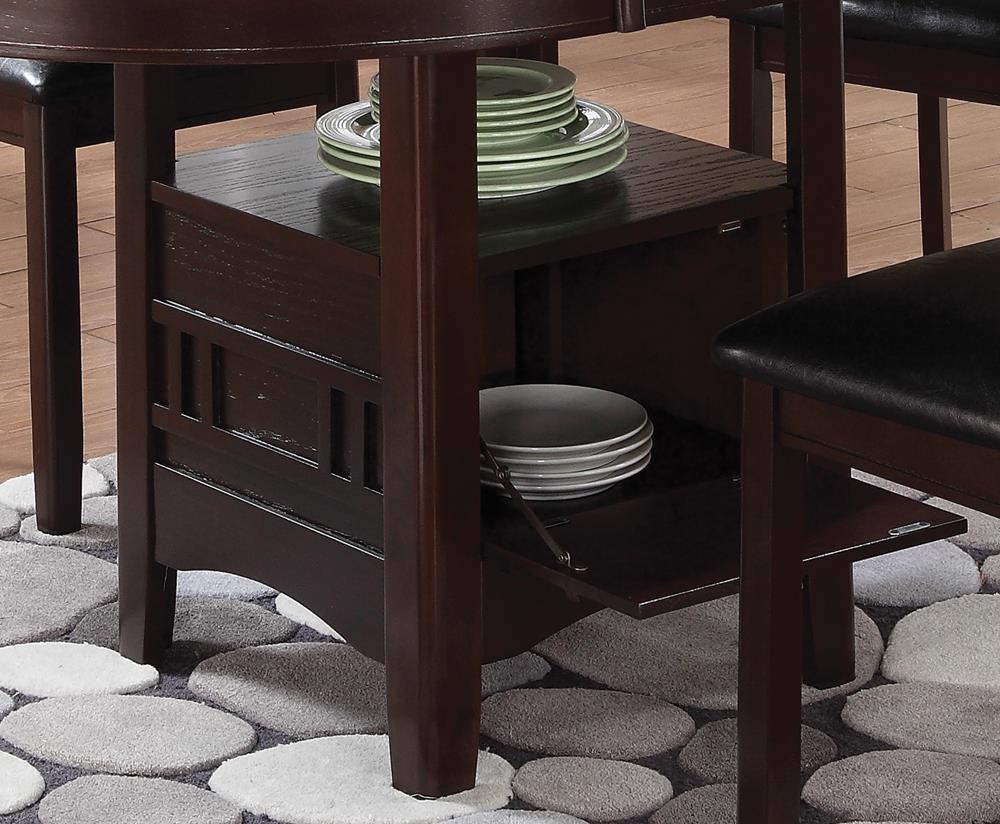 Lavon Espresso Dining Table with Storage