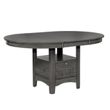 Lavon Medium Gray Dining Table with Storage