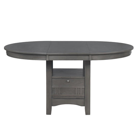 Lavon Medium Gray Dining Table with Storage