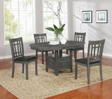 Lavon Medium Gray Dining Table with Storage