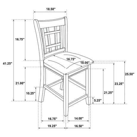 Lavon Espresso and Black Counter Height Dining Set by Coaster at Eve Furniture