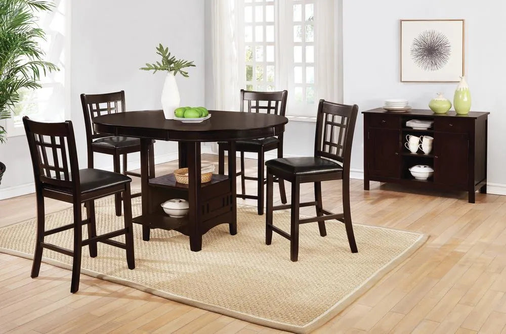 Lavon Espresso Oval Counter Height Table by Coaster at Eve Furniture