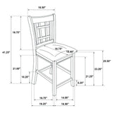 Lavon Espresso/Black 5-Piece Counter Height Dining Set by Coaster at Eve Furniture