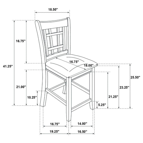 Lavon Espresso/Black 5-Piece Counter Height Dining Set by Coaster at Eve Furniture