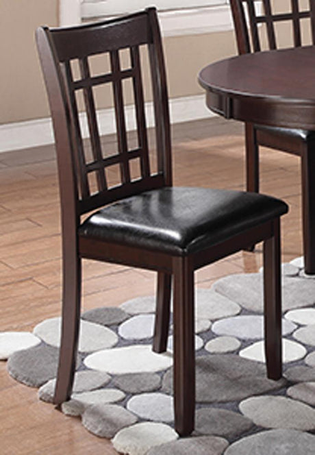 Lavon Espresso/Black Padded Dining Side Chairs, Set of 2 by Coaster at Eve Furniture