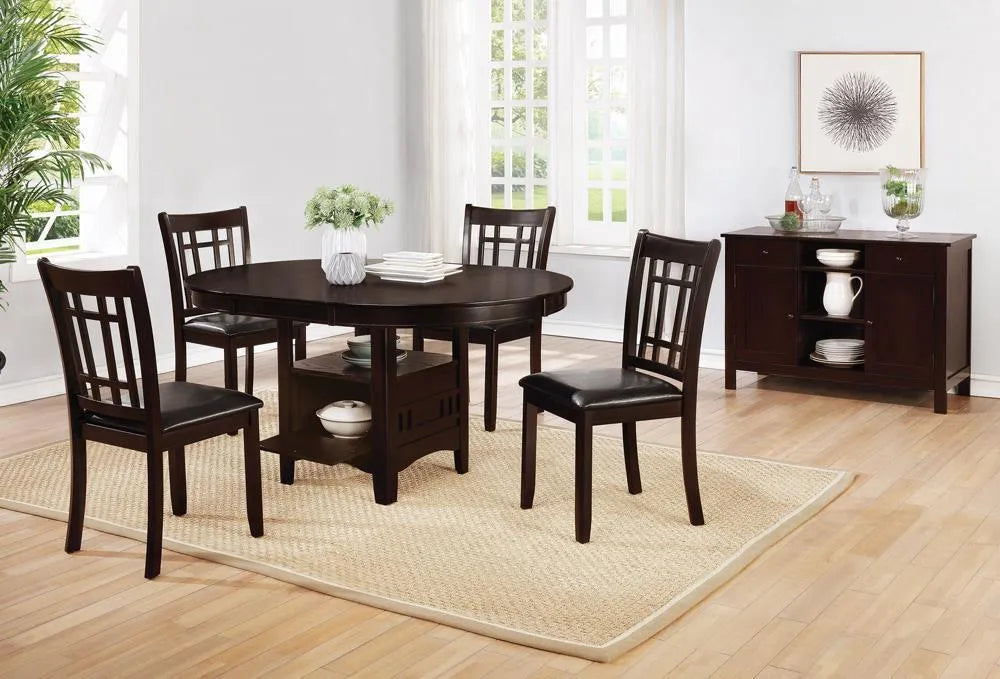 Lavon Espresso/Black Padded Dining Side Chairs, Set of 2 by Coaster at Eve Furniture