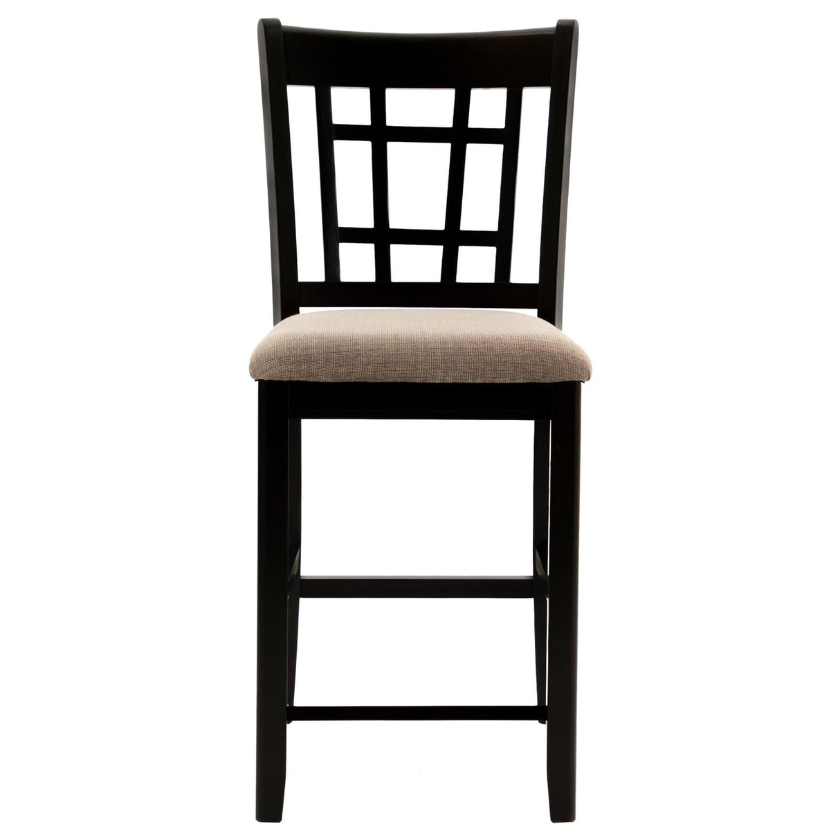 Lavon Tan/Espresso Lattice Back Counter Stools, Set of 2