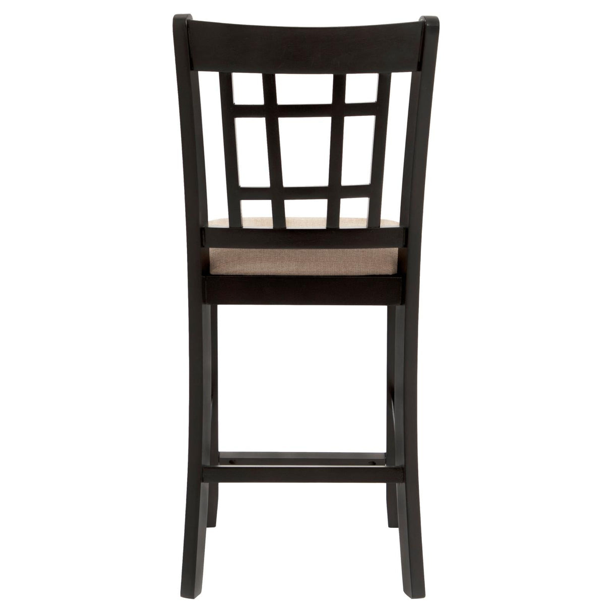 Lavon Tan/Espresso Lattice Back Counter Stools, Set of 2