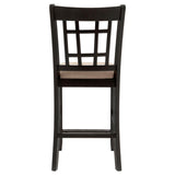 Lavon Tan/Espresso Lattice Back Counter Stools, Set of 2