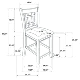 Lavon Light Chestnut and Espresso Counter Height Dining Set by Coaster at Eve Furniture