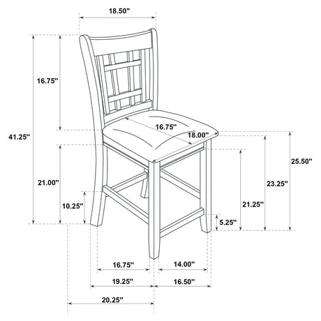 Lavon Light Chestnut and Espresso Counter Height Dining Set by Coaster at Eve Furniture