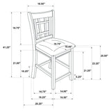 Lavon Light Chestnut/Espresso 5-Piece Counter Height Dining Set by Coaster at Eve Furniture