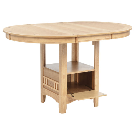 Lavon Light Oak 5-piece Oval Counter Height Dining Set by Coaster at Eve Furniture