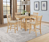 Lavon Light Oak 5-piece Oval Counter Height Dining Set by Coaster at Eve Furniture