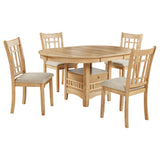 Lavon Light Oak 5-piece Oval Extension Leaf Dining Set by Coaster at Eve Furniture