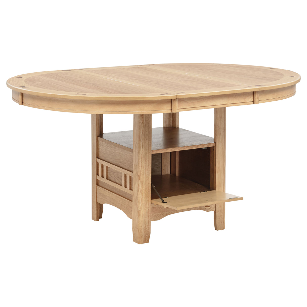 Lavon Light Oak 5-piece Oval Extension Leaf Dining Set by Coaster at Eve Furniture