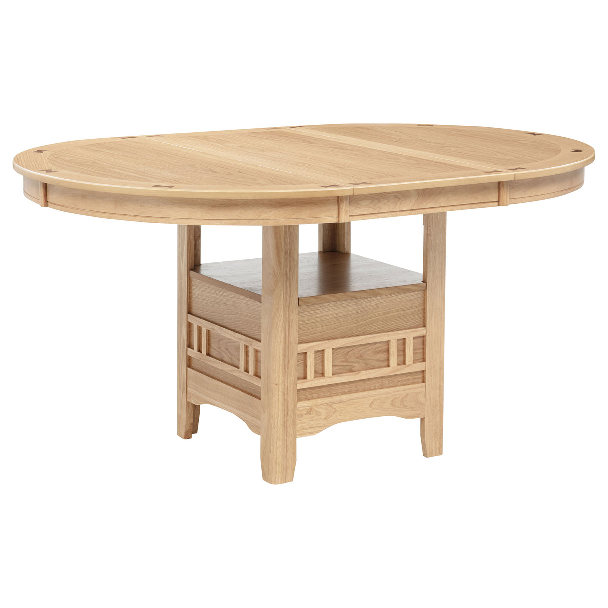 Lavon Light Oak 5-piece Oval Extension Leaf Dining Set by Coaster at Eve Furniture