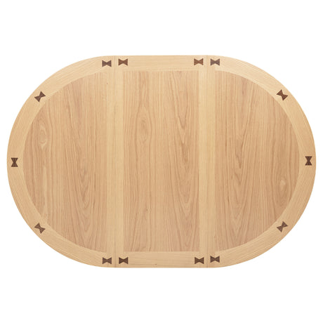Lavon Light Oak 5-piece Oval Extension Leaf Dining Set by Coaster at Eve Furniture