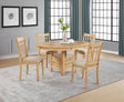 Lavon Light Oak 5-piece Oval Extension Leaf Dining Set by Coaster at Eve Furniture