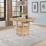 Lavon Light Oak Oval 60-inch Counter Height Extension Dining Table by Coaster at Eve Furniture