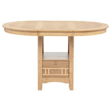 Lavon Light Oak Oval 60-inch Counter Height Extension Dining Table by Coaster at Eve Furniture