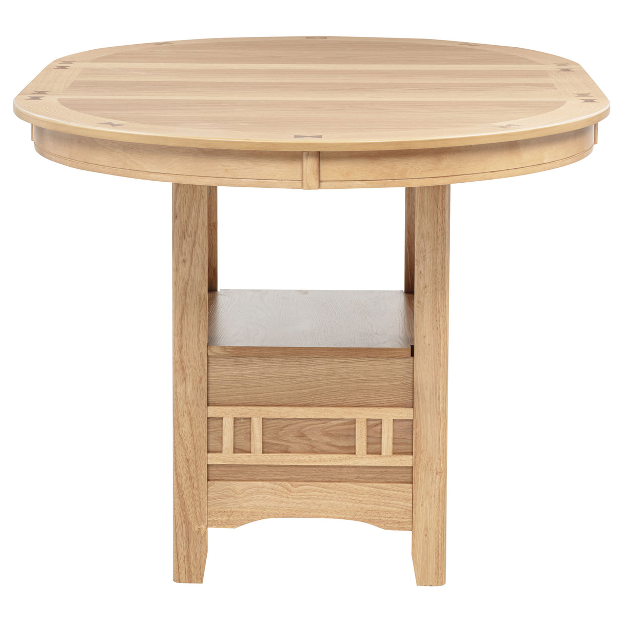 Lavon Light Oak Oval 60-inch Counter Height Extension Dining Table by Coaster at Eve Furniture