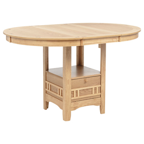 Lavon Light Oak Oval 60-inch Counter Height Extension Dining Table by Coaster at Eve Furniture