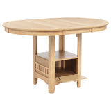 Lavon Light Oak Oval 60-inch Counter Height Extension Dining Table by Coaster at Eve Furniture