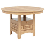 Lavon Light Oak Oval 60-inch Wood Extension Leaf Dining Table by Coaster at Eve Furniture