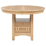 Lavon Light Oak Oval 60-inch Wood Extension Leaf Dining Table by Coaster at Eve Furniture