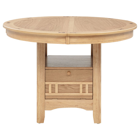 Lavon Light Oak Oval 60-inch Wood Extension Leaf Dining Table by Coaster at Eve Furniture