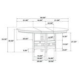 Lavon Medium Gray 5-Piece Dining Set by Coaster at Eve Furniture