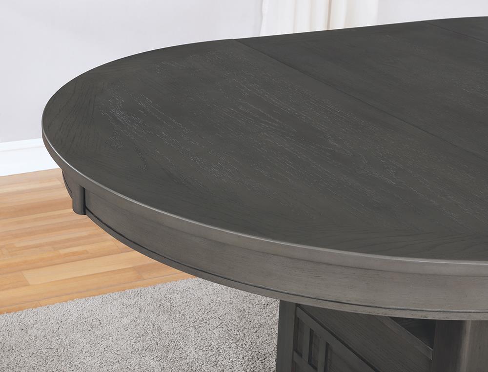 Lavon Medium Gray Dining Table with Storage by Coaster at Eve Furniture