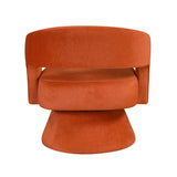 Lavon Orange Swivel Chair by Homelegance at Eve Furniture