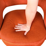 Lavon Orange Swivel Chair by Homelegance at Eve Furniture