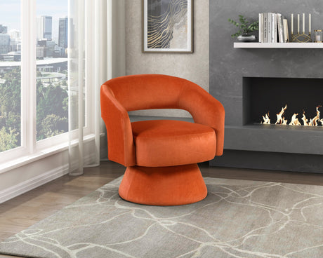 Lavon Orange Swivel Chair by Homelegance at Eve Furniture