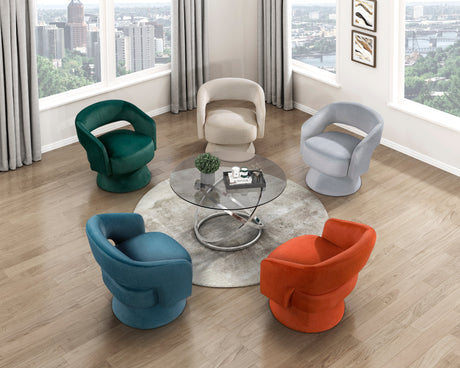 Lavon Orange Swivel Chair by Homelegance at Eve Furniture