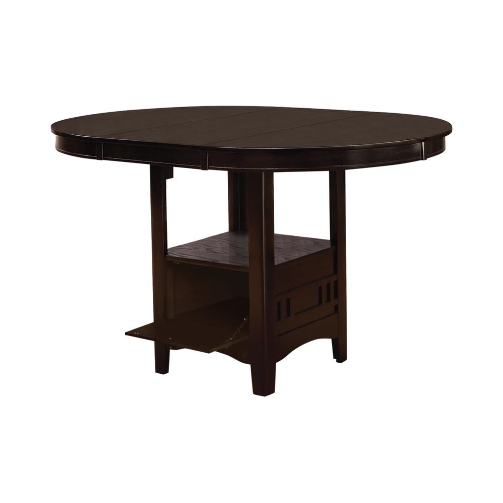 Lavon Espresso Oval Counter Height Table