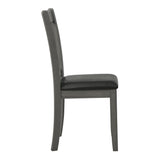 Lavon Espresso/Medium Gray Padded Dining Side Chairs, Set of 2