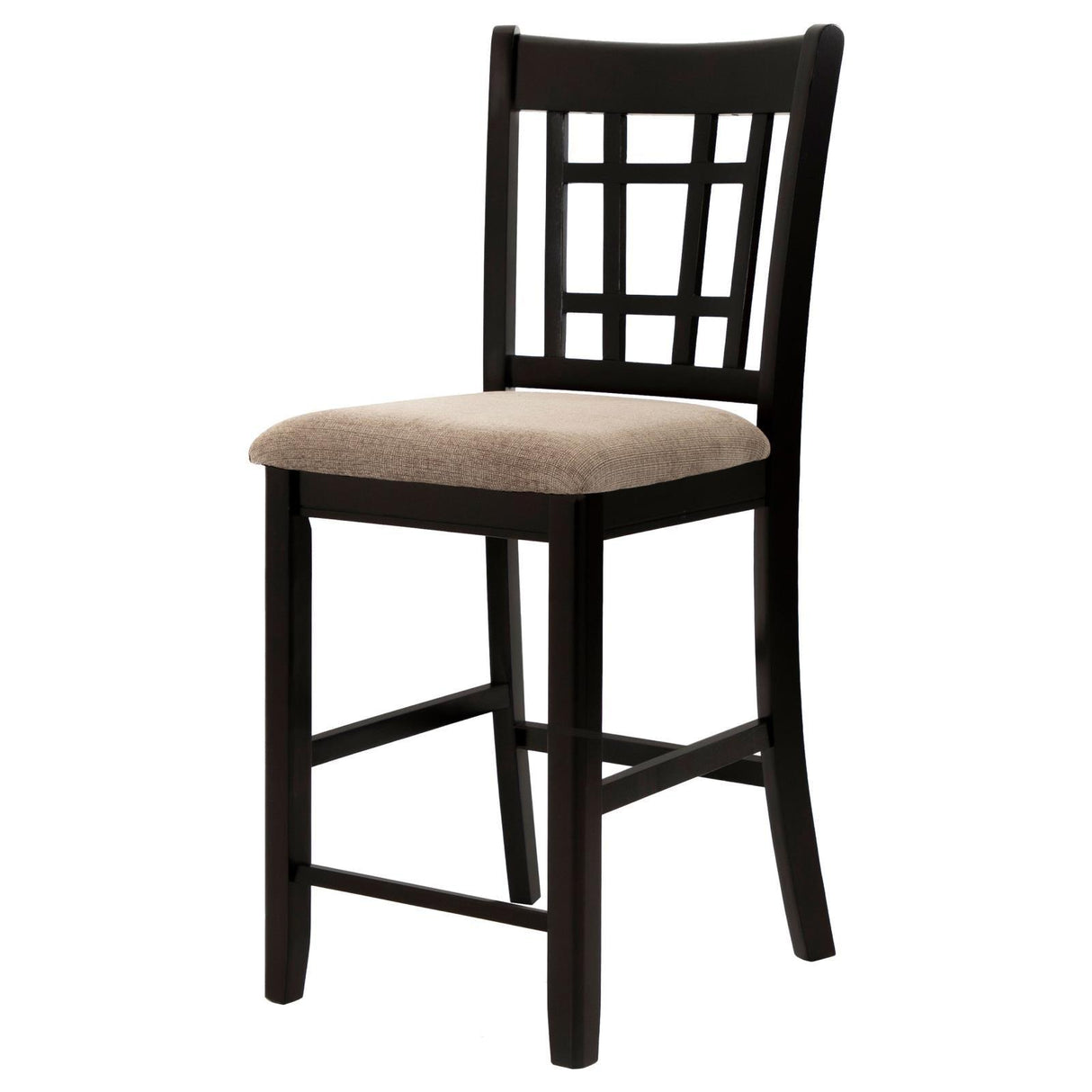 Lavon Tan/Espresso Lattice Back Counter Stools, Set of 2 by Coaster at Eve Furniture