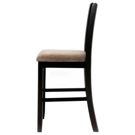Lavon Tan/Espresso Lattice Back Counter Stools, Set of 2 by Coaster at Eve Furniture