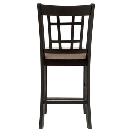 Lavon Tan/Espresso Lattice Back Counter Stools, Set of 2 by Coaster at Eve Furniture