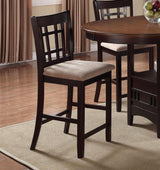 Lavon Tan/Espresso Lattice Back Counter Stools, Set of 2 by Coaster at Eve Furniture
