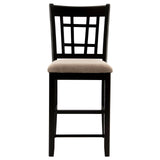 Lavon Tan/Espresso Lattice Back Counter Stools, Set of 2 by Coaster at Eve Furniture