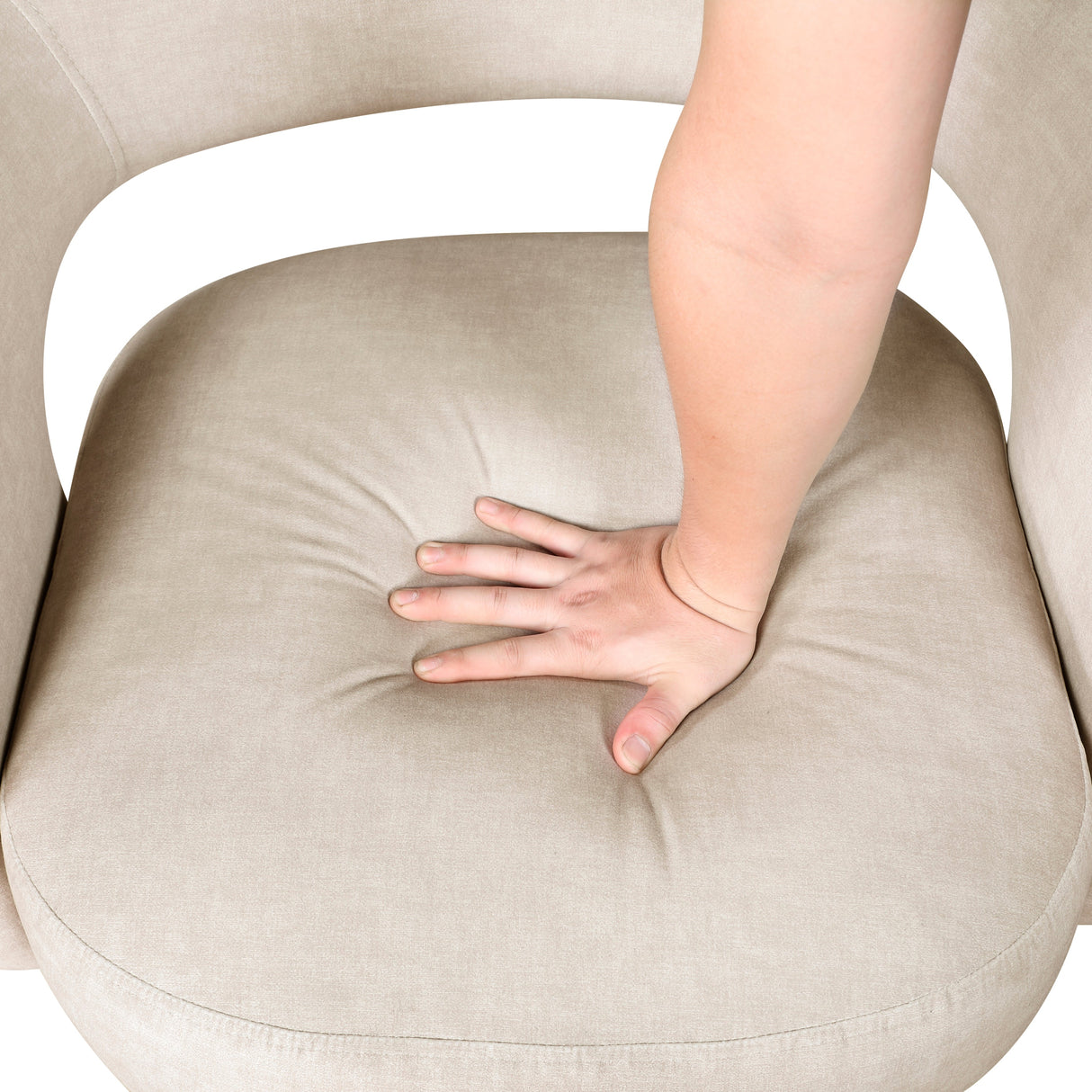 Lavon Taupe Swivel Chair by Homelegance at Eve Furniture