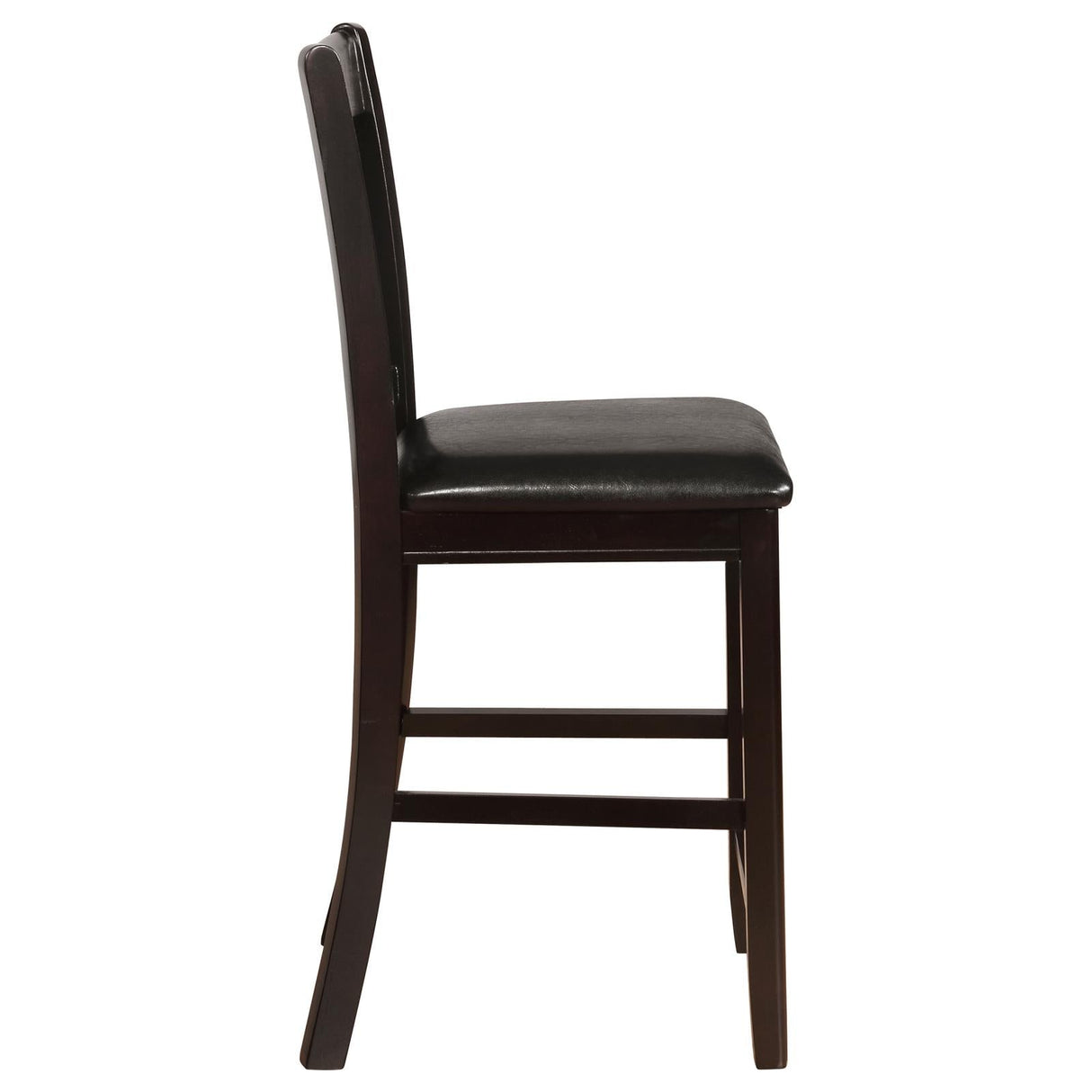 Lavon Black/Espresso Upholstered Counter Height Stools, Set of 2